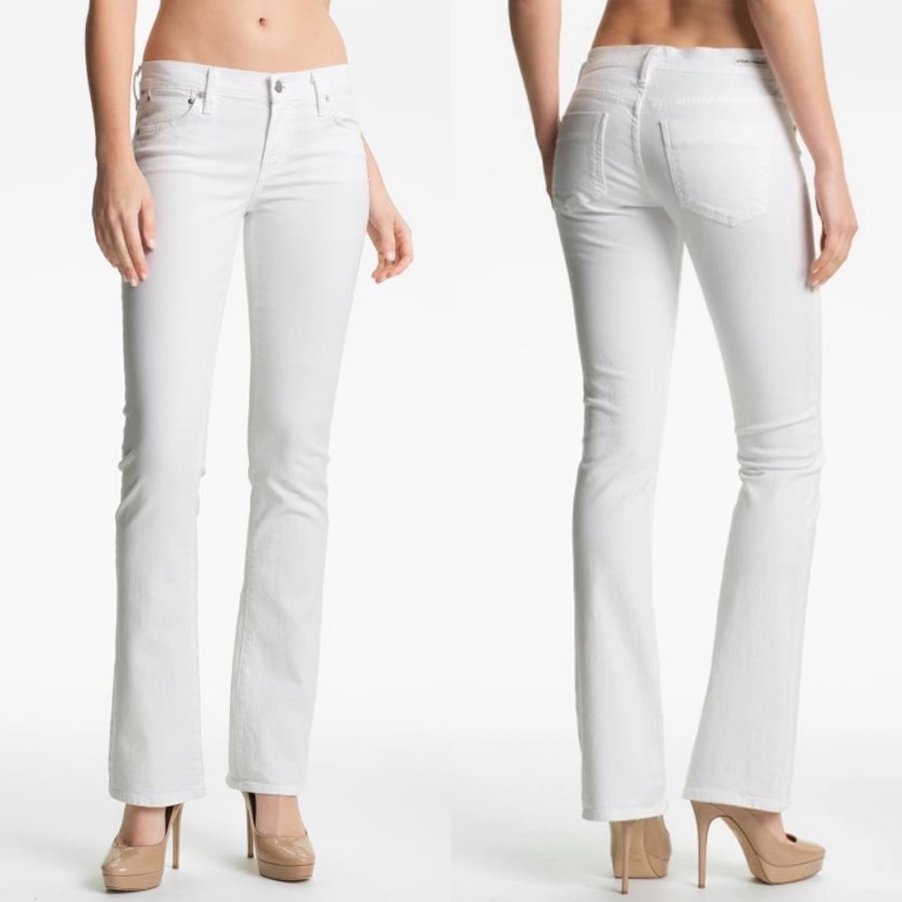 CITIZENS OF HUMANITY Emmanuelle Slim Bootcut Jeans In Santorini White 26